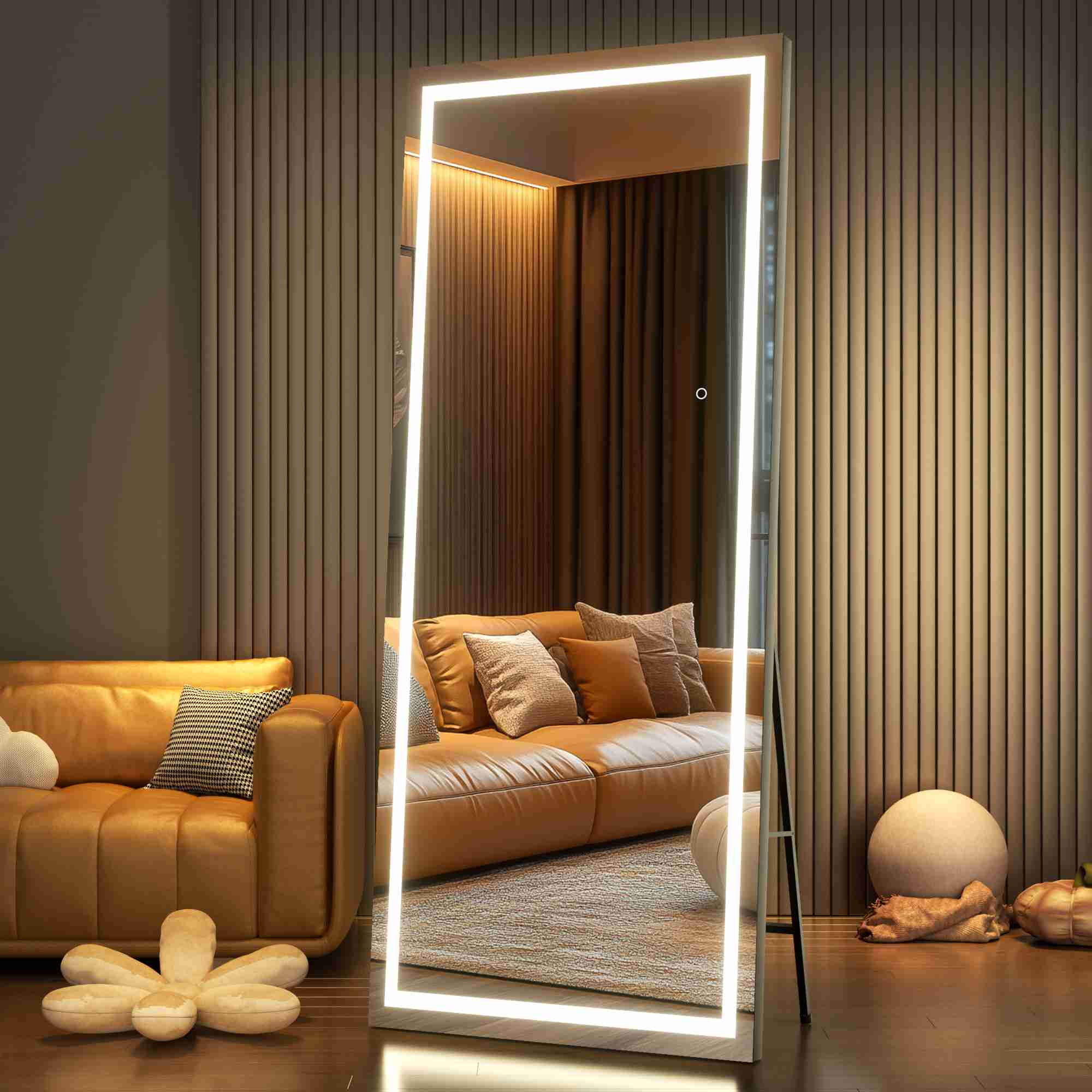 HASIPU Full Length Mirror with Light, Full Length Wall Mirror