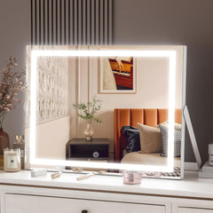 HAISPU Vanity Mirror with Lights, 14" x 11" LED Makeup Mirror