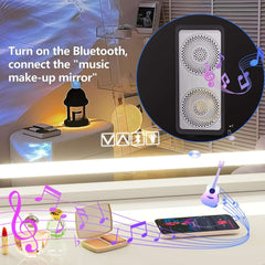 HAISPU Vanity Mirror with Lights, LED Makeup Vanity White Square