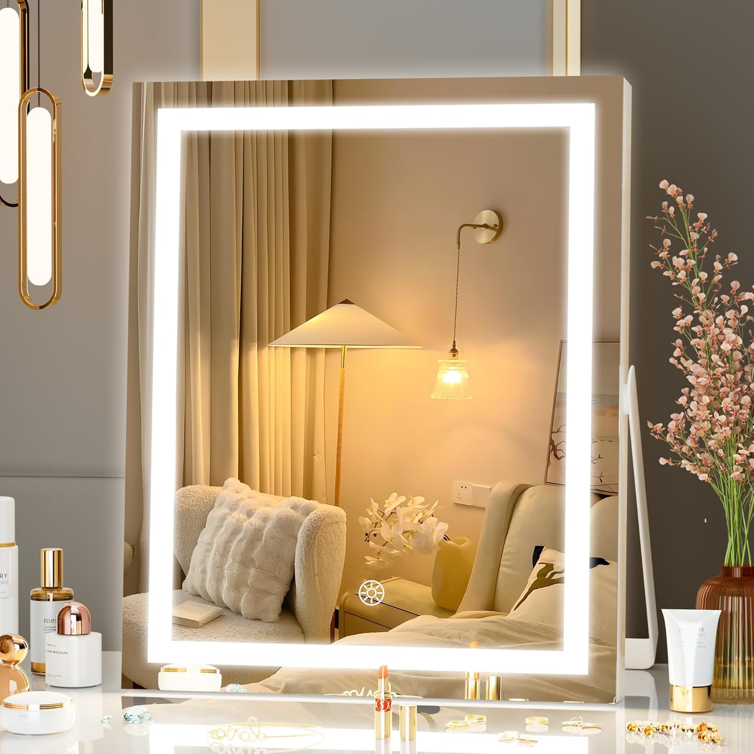 Hasipu Vanity Mirror with Backlit Details