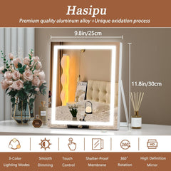 Hasipu Vanity Mirror with Backlit Details