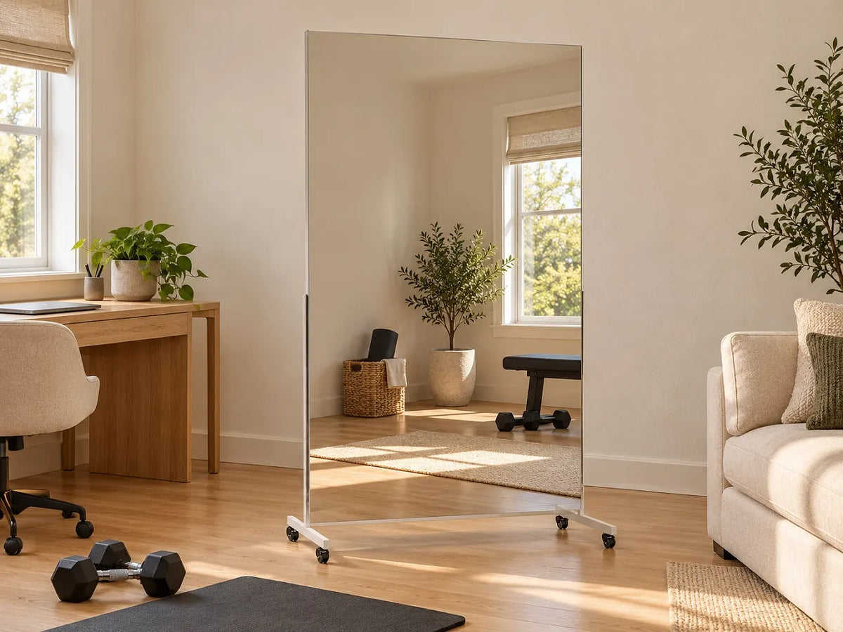 Can a Rolling Mirror Work in a Multipurpose Home Gym?