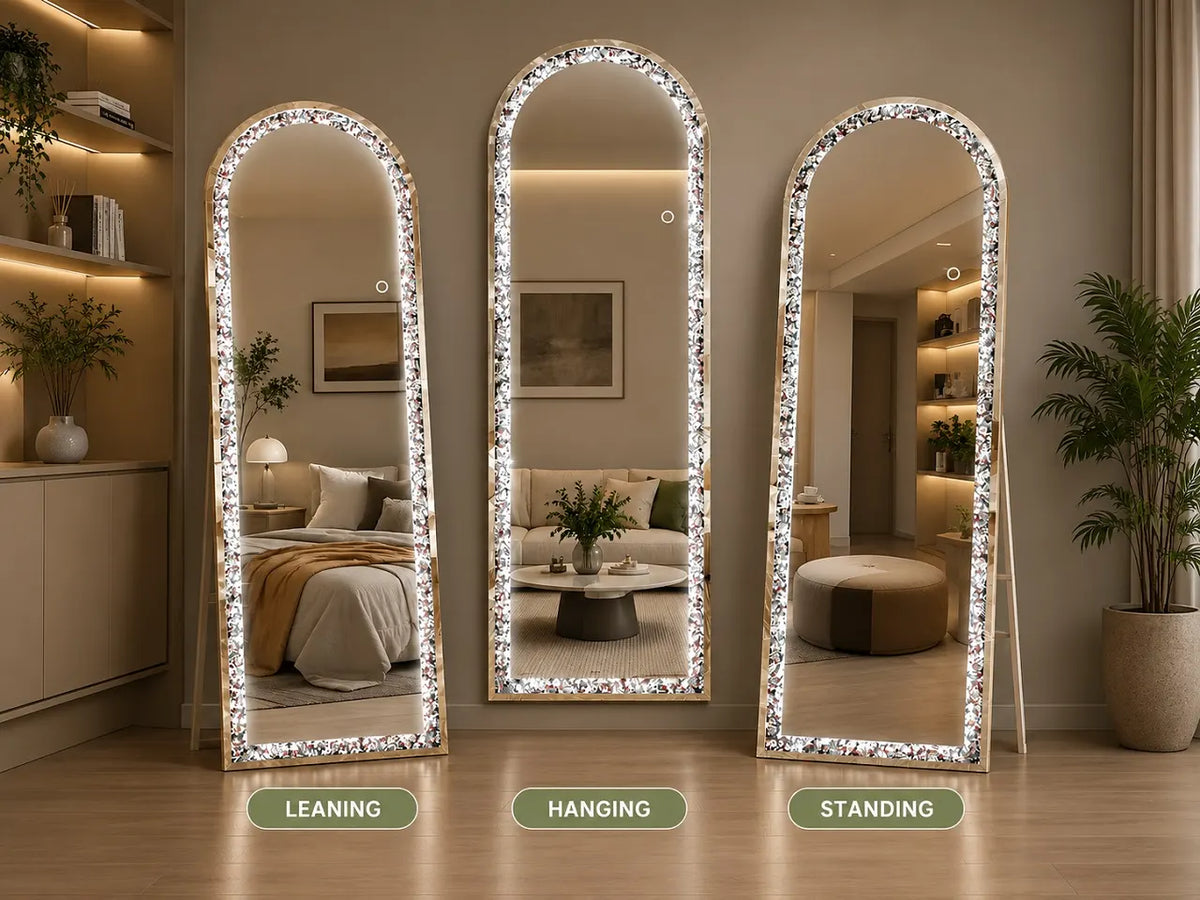 Leaning vs. Freestanding vs. Wall-Mounted Mirrors