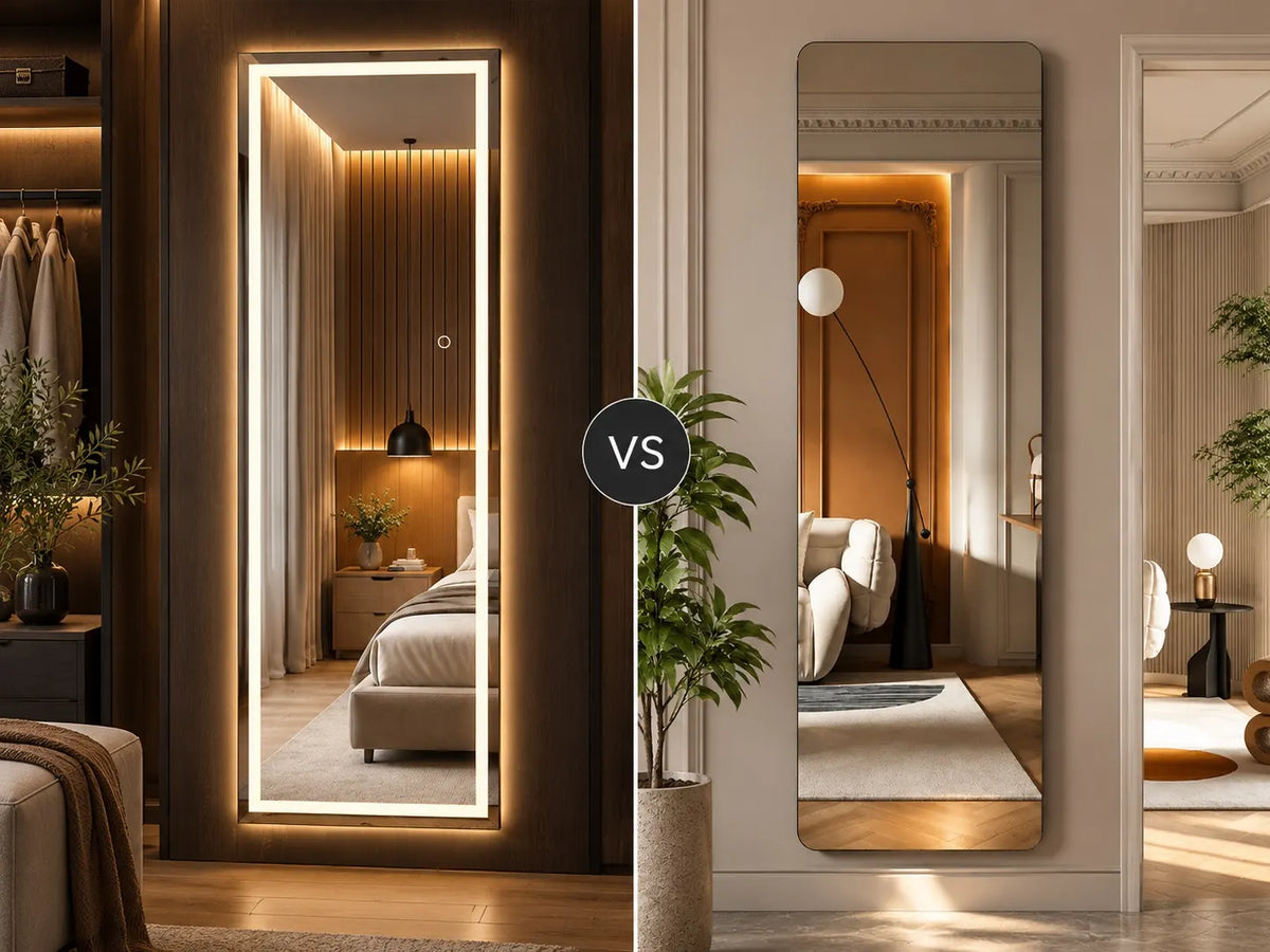 Lighted vs. Non-Lighted Full-Length Mirrors