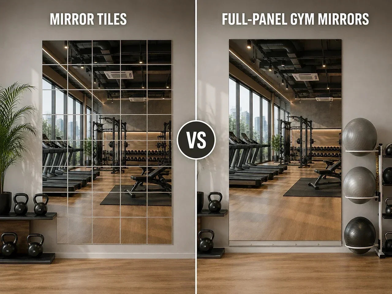 Mirror Tiles vs. Full-Panel Gym Mirrors