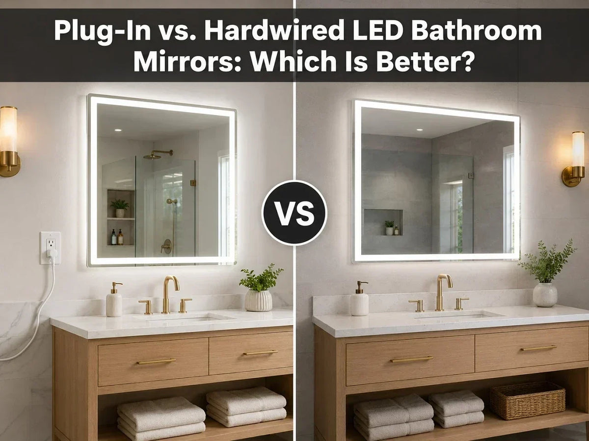 Plug-In vs. Hardwired LED Bathroom Mirrors: Which Is Better?