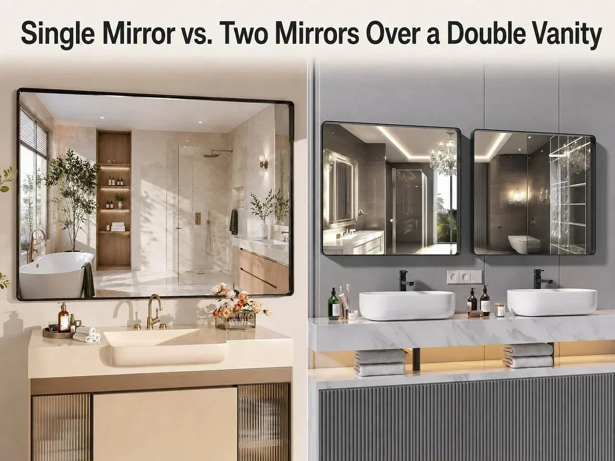Single Mirror vs. Two Mirrors Over a Double Vanity