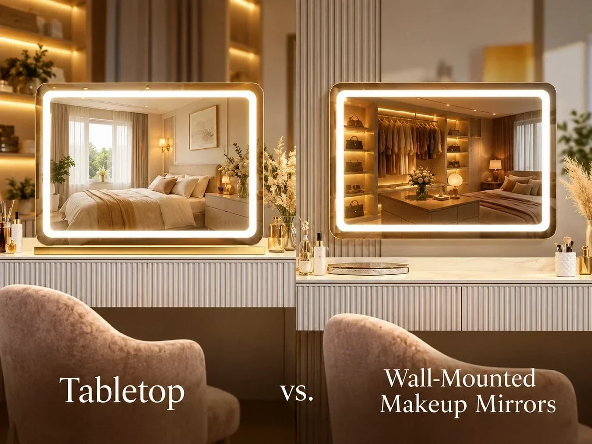 Tabletop vs. Wall-Mounted Makeup Mirrors