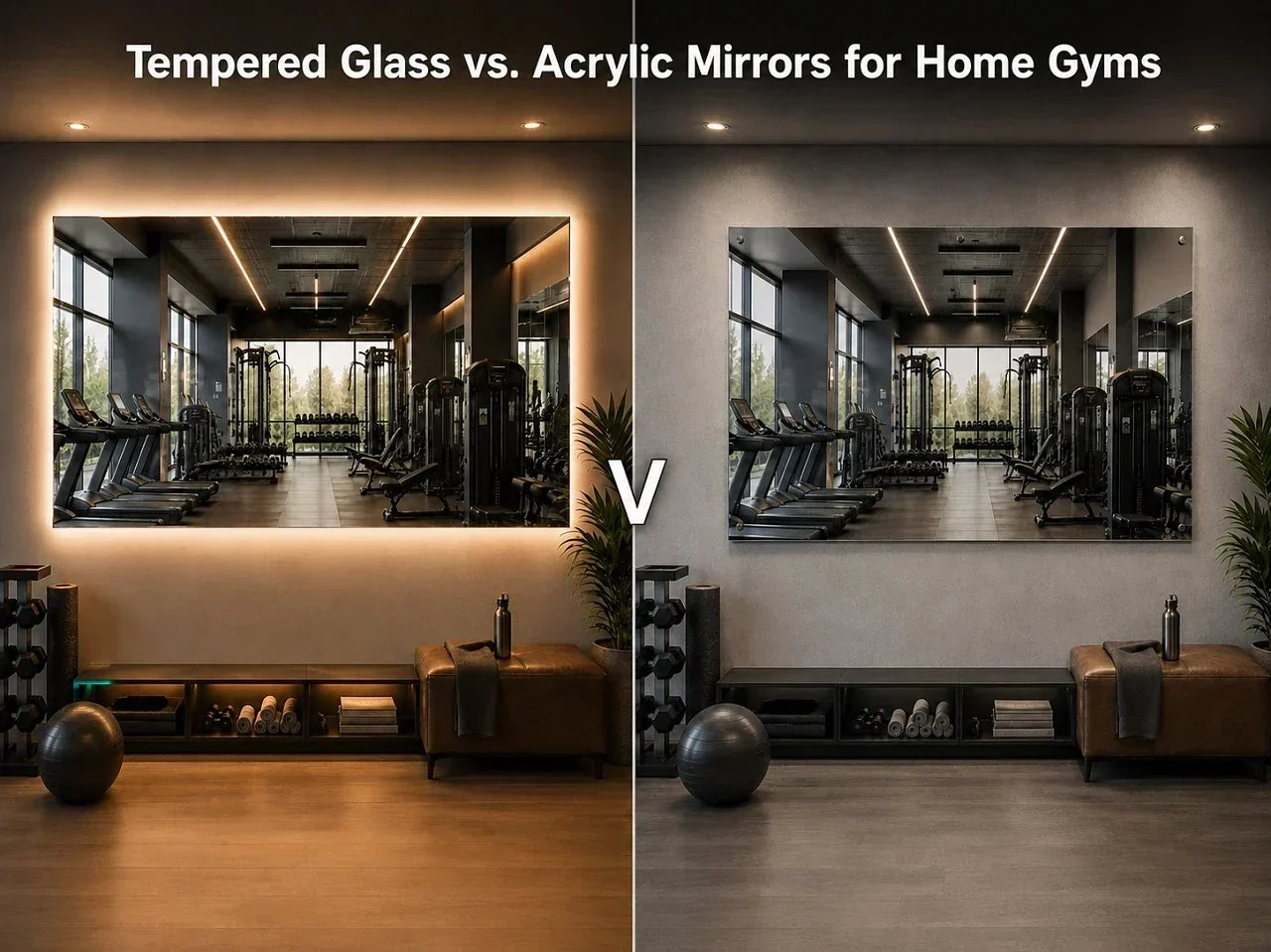 Tempered Glass vs. Acrylic Mirrors for Home Gyms