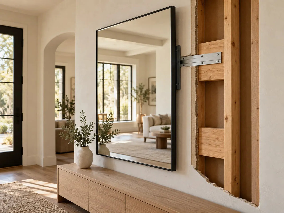 What Should Be Behind a Heavy Wall Mirror?