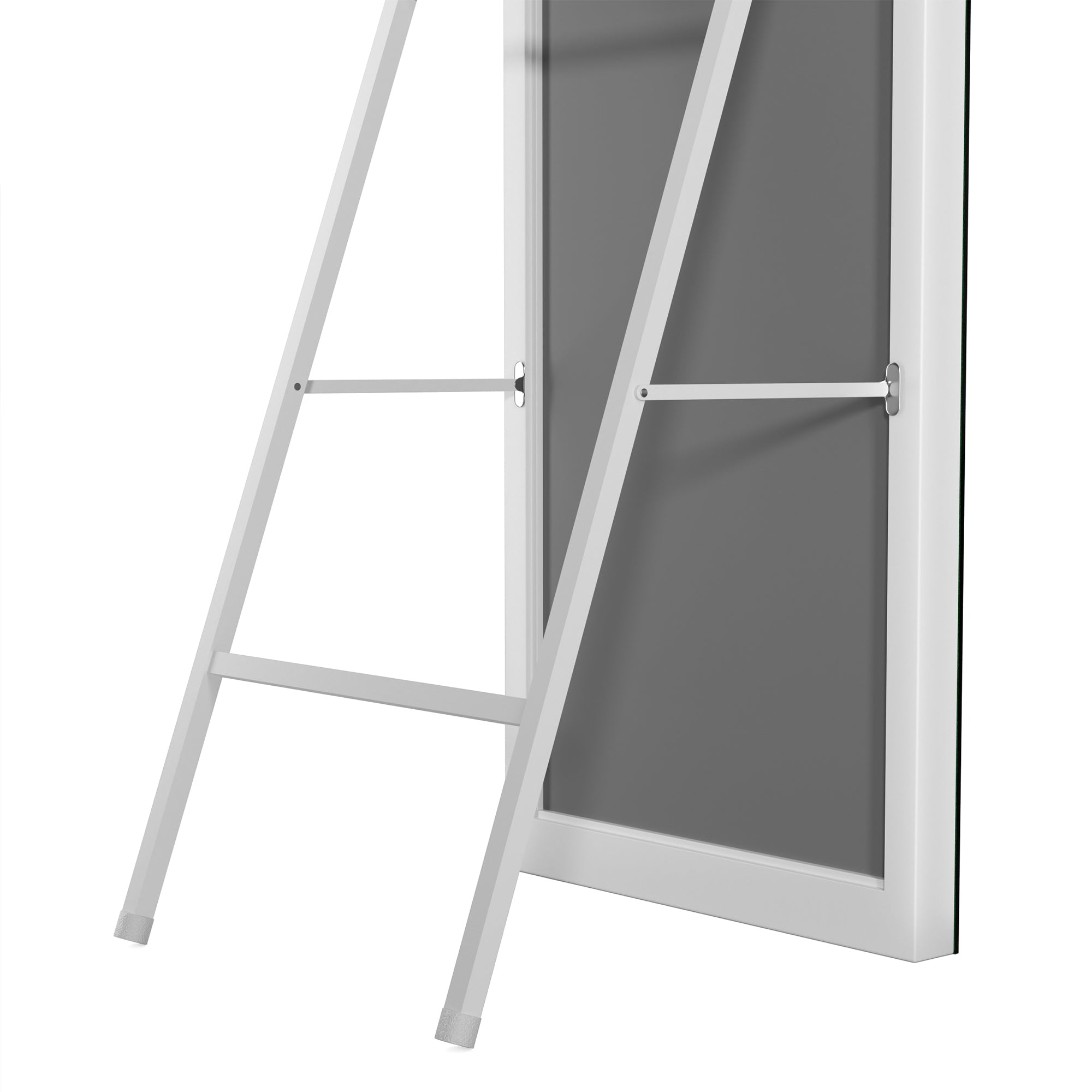 HASIPU Full Length Mirror with Light, Standing Mirror, Tempered Glass, White