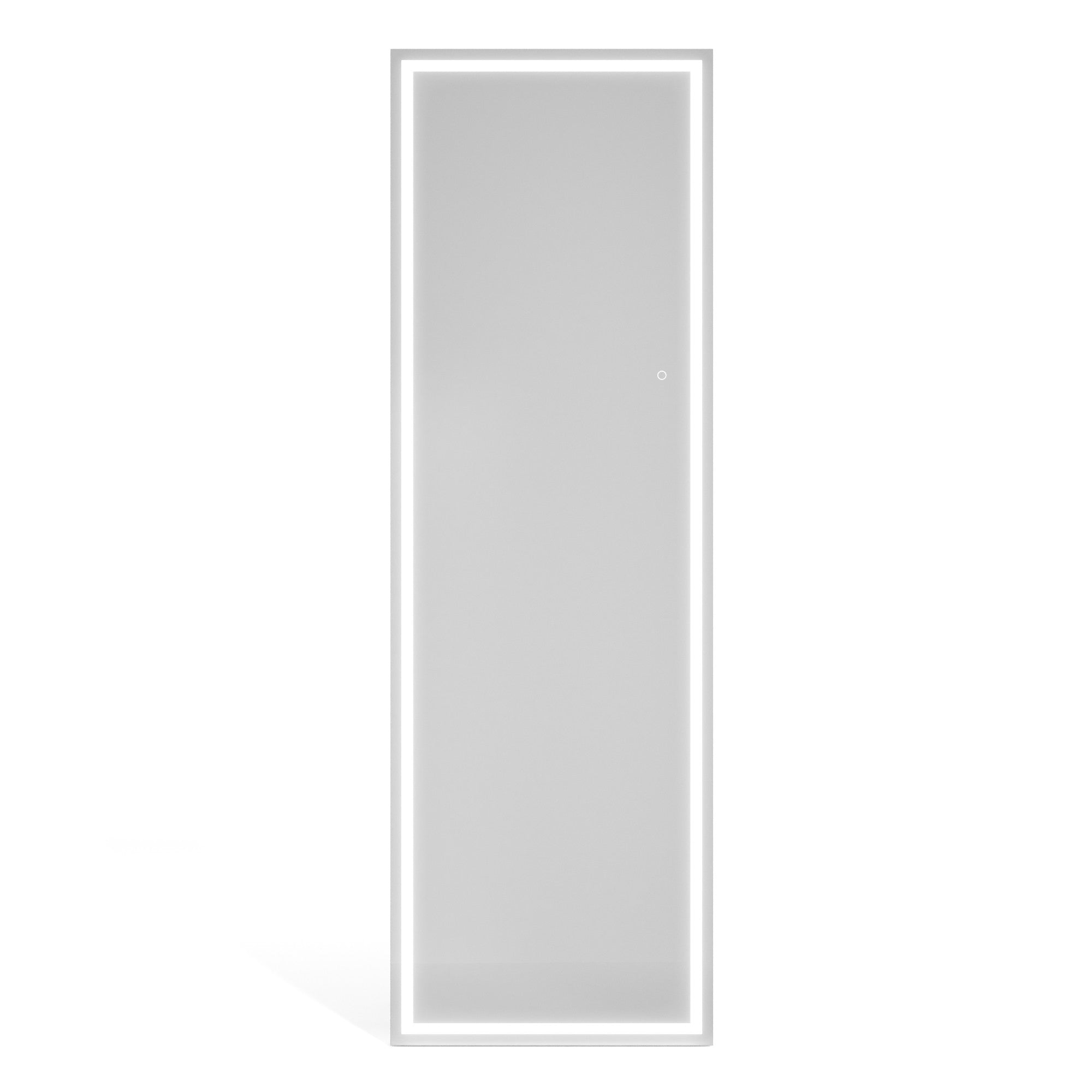 HASIPU Full Length Mirror with Light, Standing Mirror, Tempered Glass, White