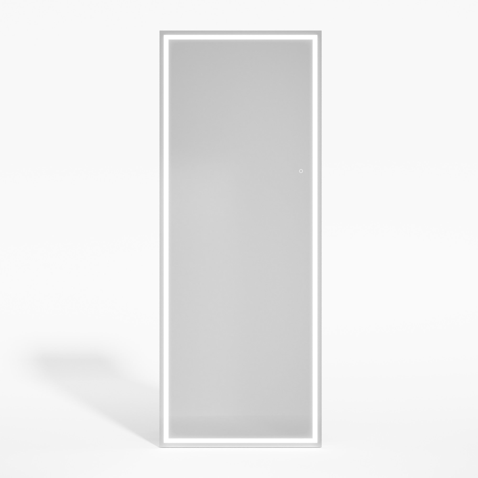 HASIPU Full Length Mirror with Light, Standing Mirror, Tempered Glass, White