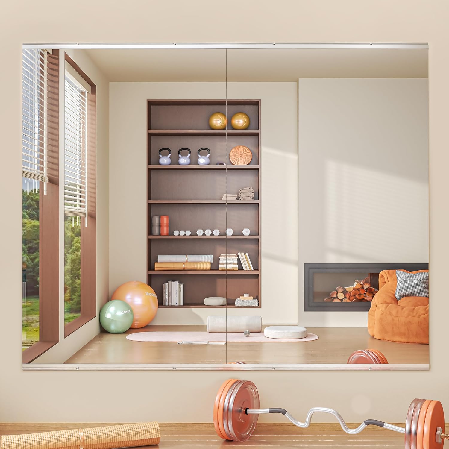 Hasipu Large Frameless Yoga Mirror KM-YOGA-R
