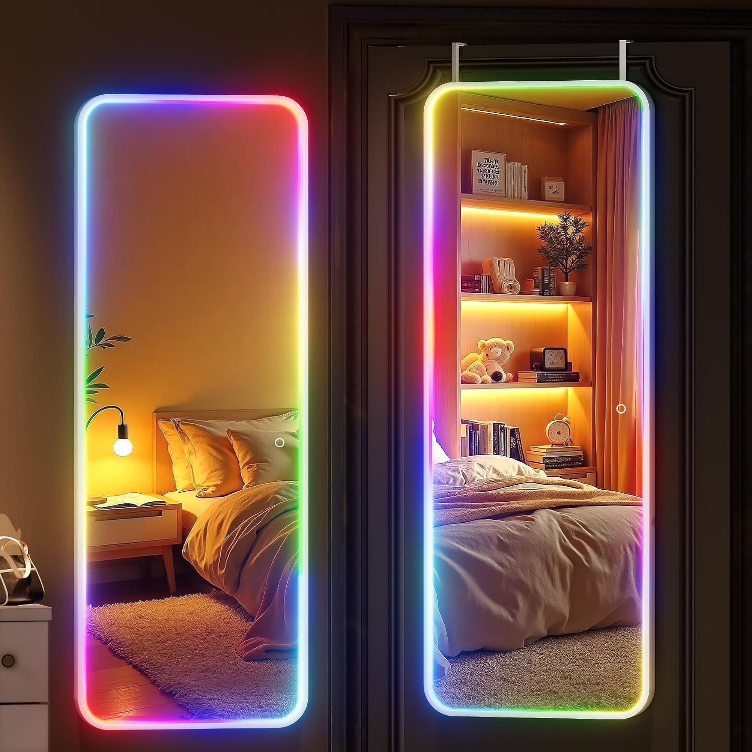 Hasipu LED Full Length Mirrors with Light and Bluetooth XX-RGB-GM