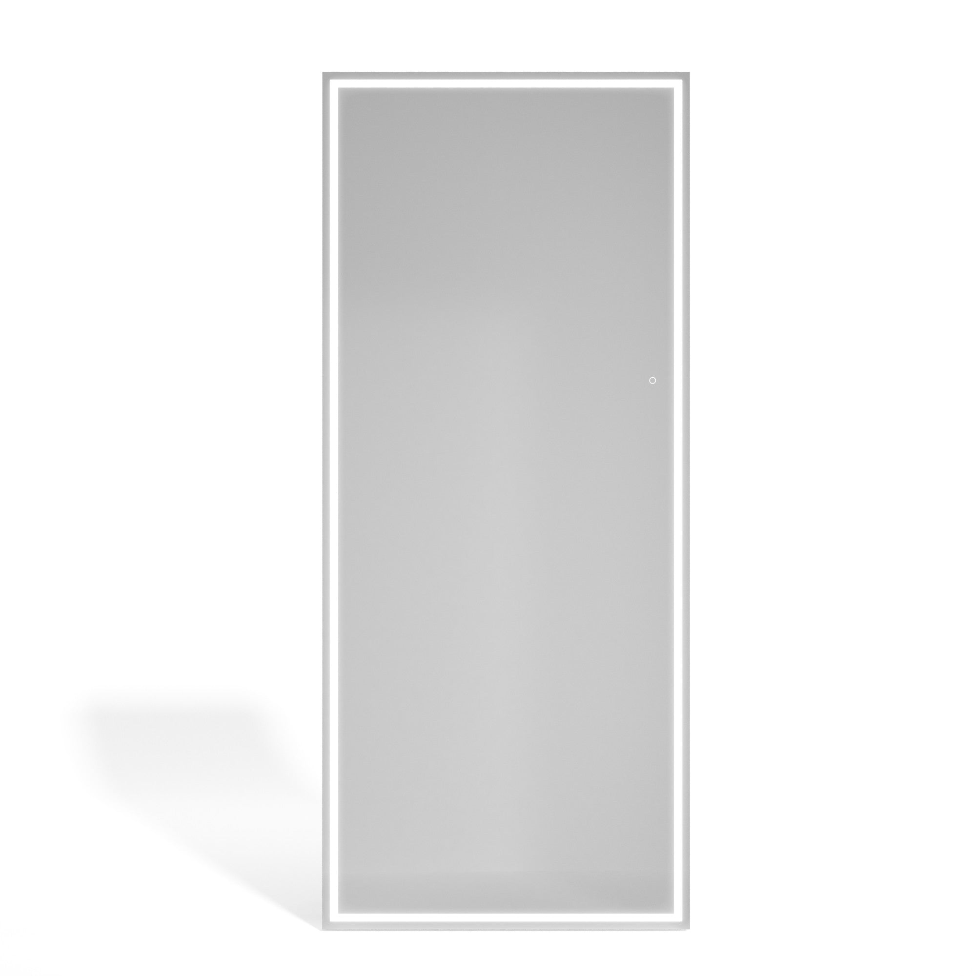 HASIPU Full Length Mirror with Light, Standing Mirror, Tempered Glass, White