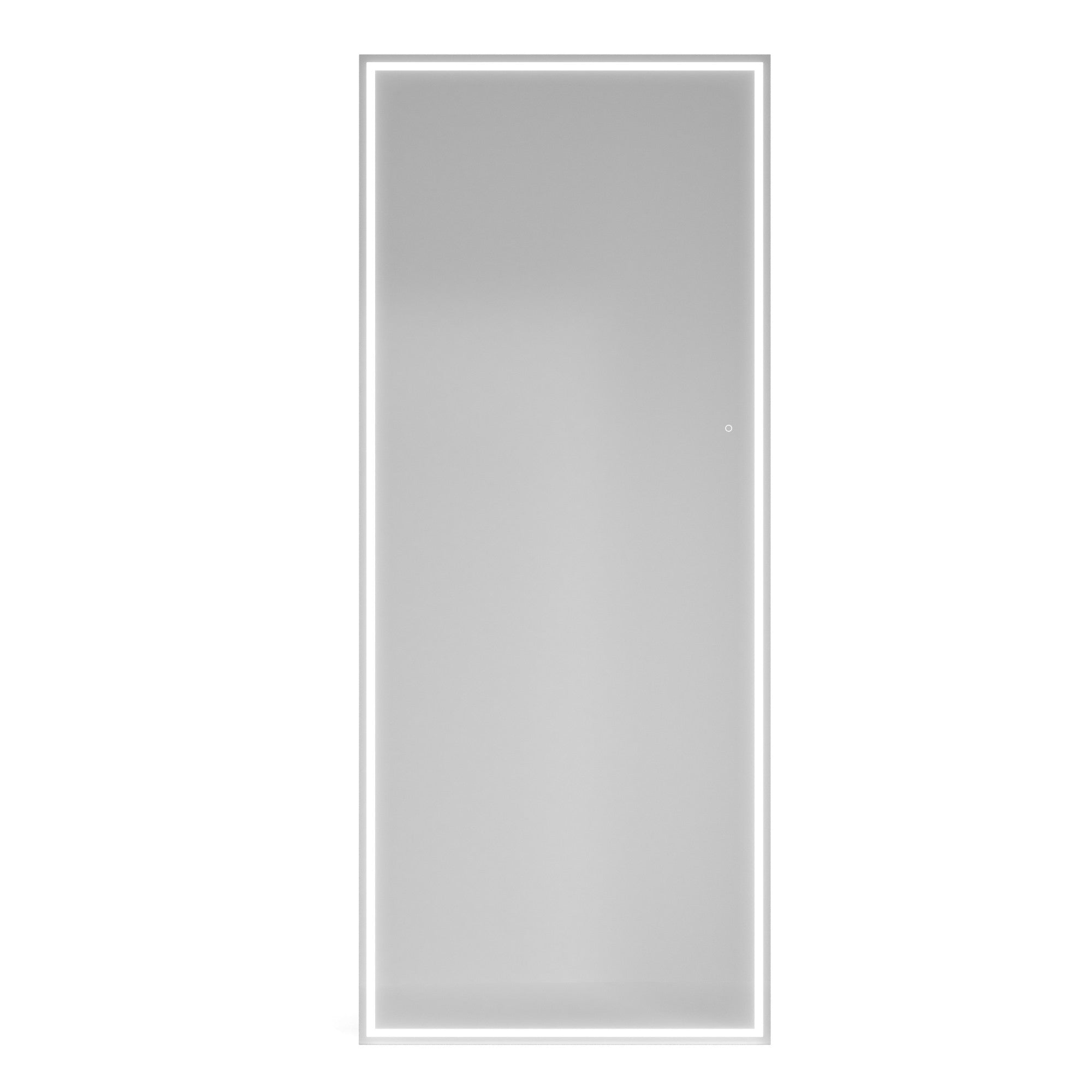 HASIPU Full Length Mirror with Light, Standing Mirror, Tempered Glass, White