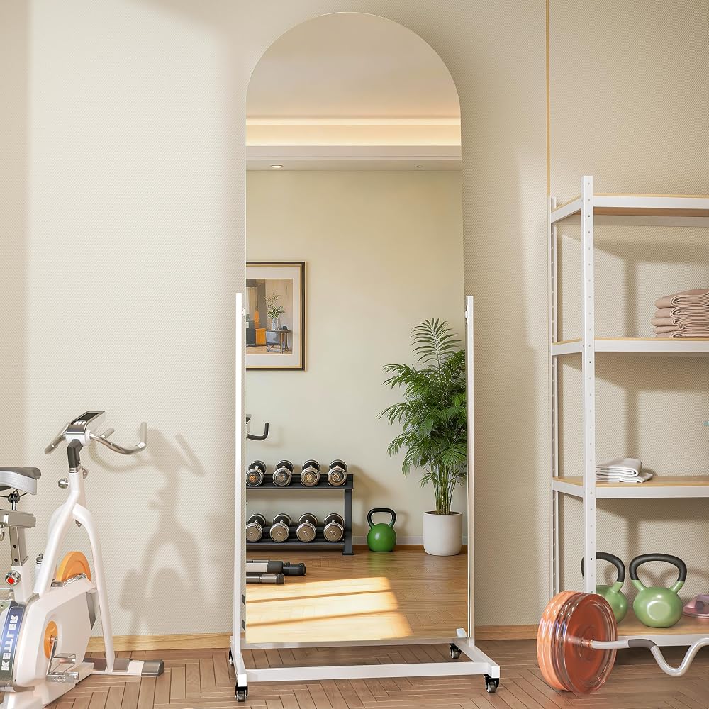 Hasipu Arched Full Length Mirror on Wheels KM-MOVE-A