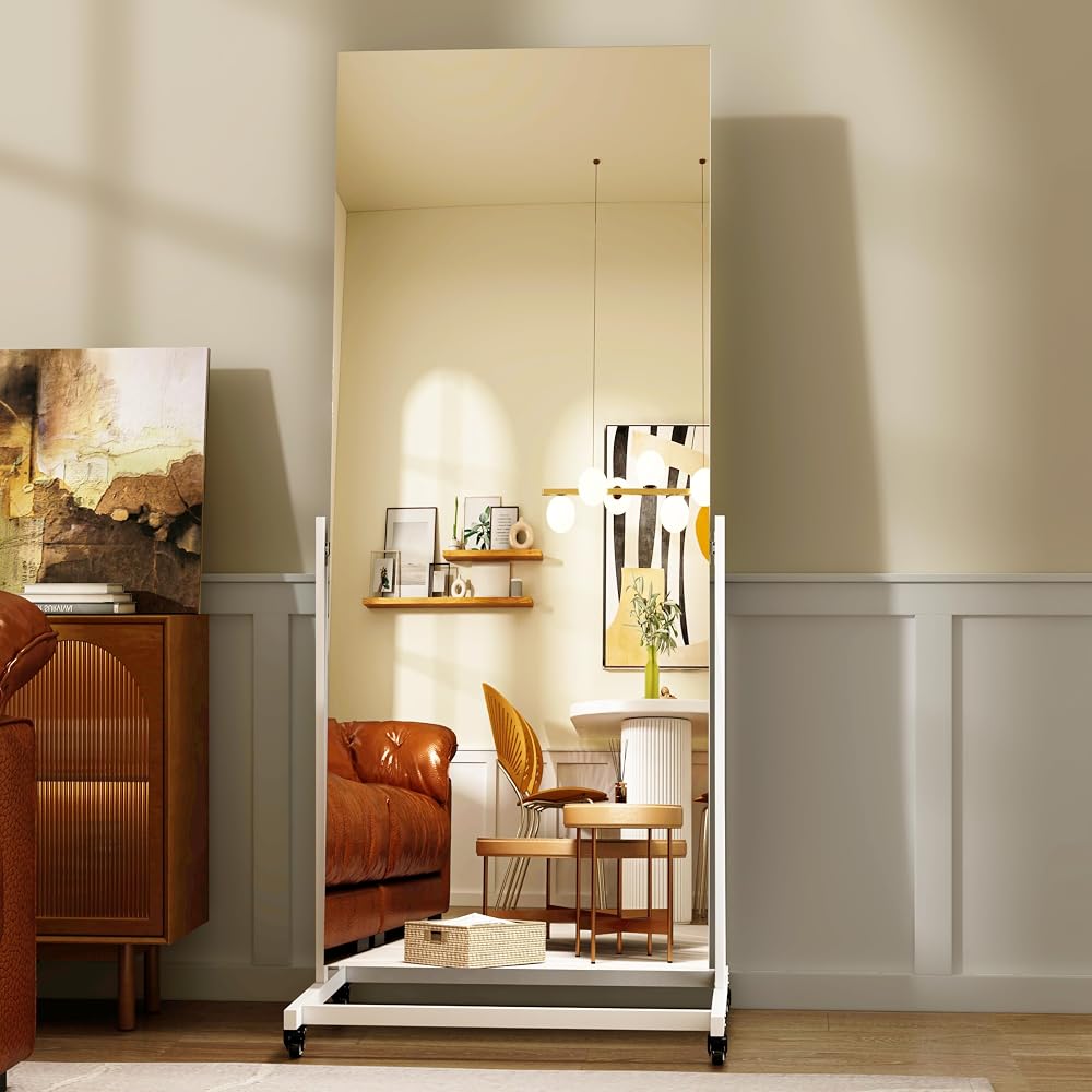 Hasipu Square Full Length Mirror on Wheels KM-MOVE-R