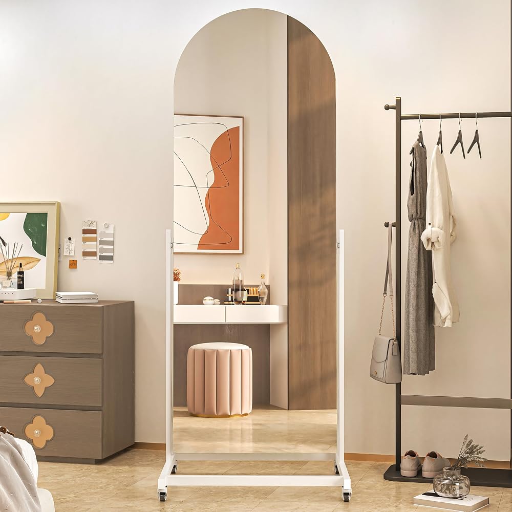Hasipu Arched Full Length Mirror on Wheels KM-MOVE-A