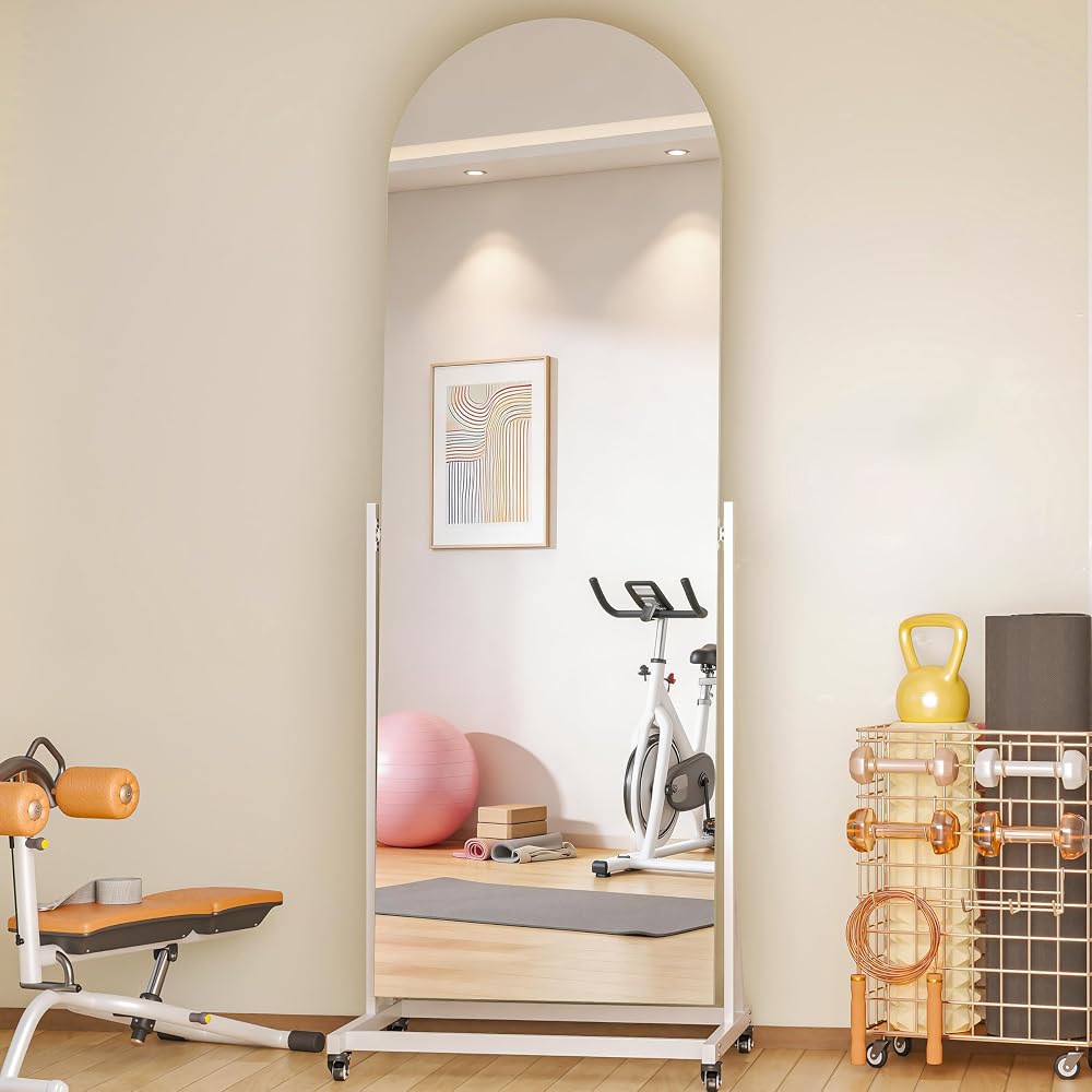 Hasipu Arched Full Length Mirror on Wheels KM-MOVE-A
