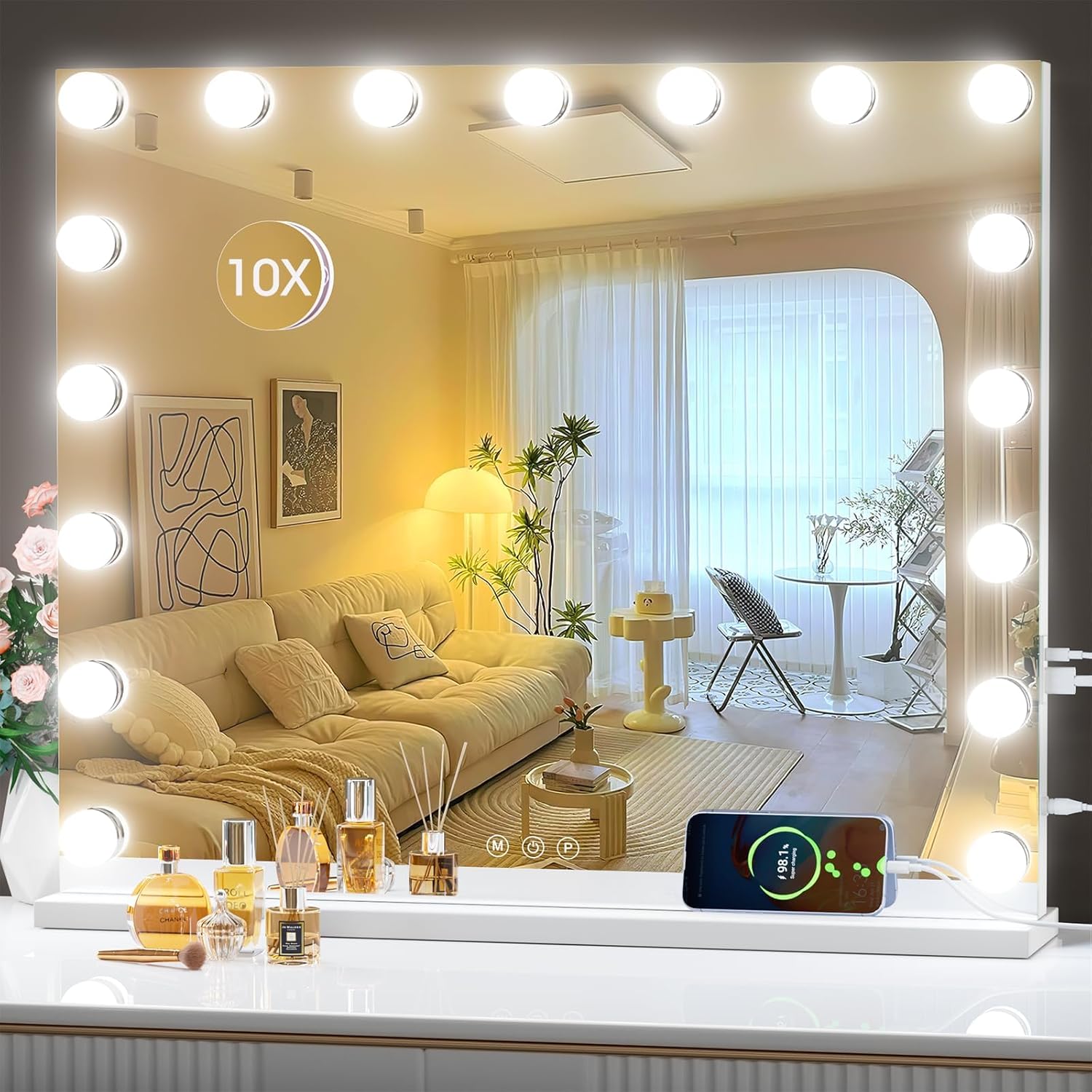 Hasipu LED Vanity Makeup Hollywood Mirror HLW010S