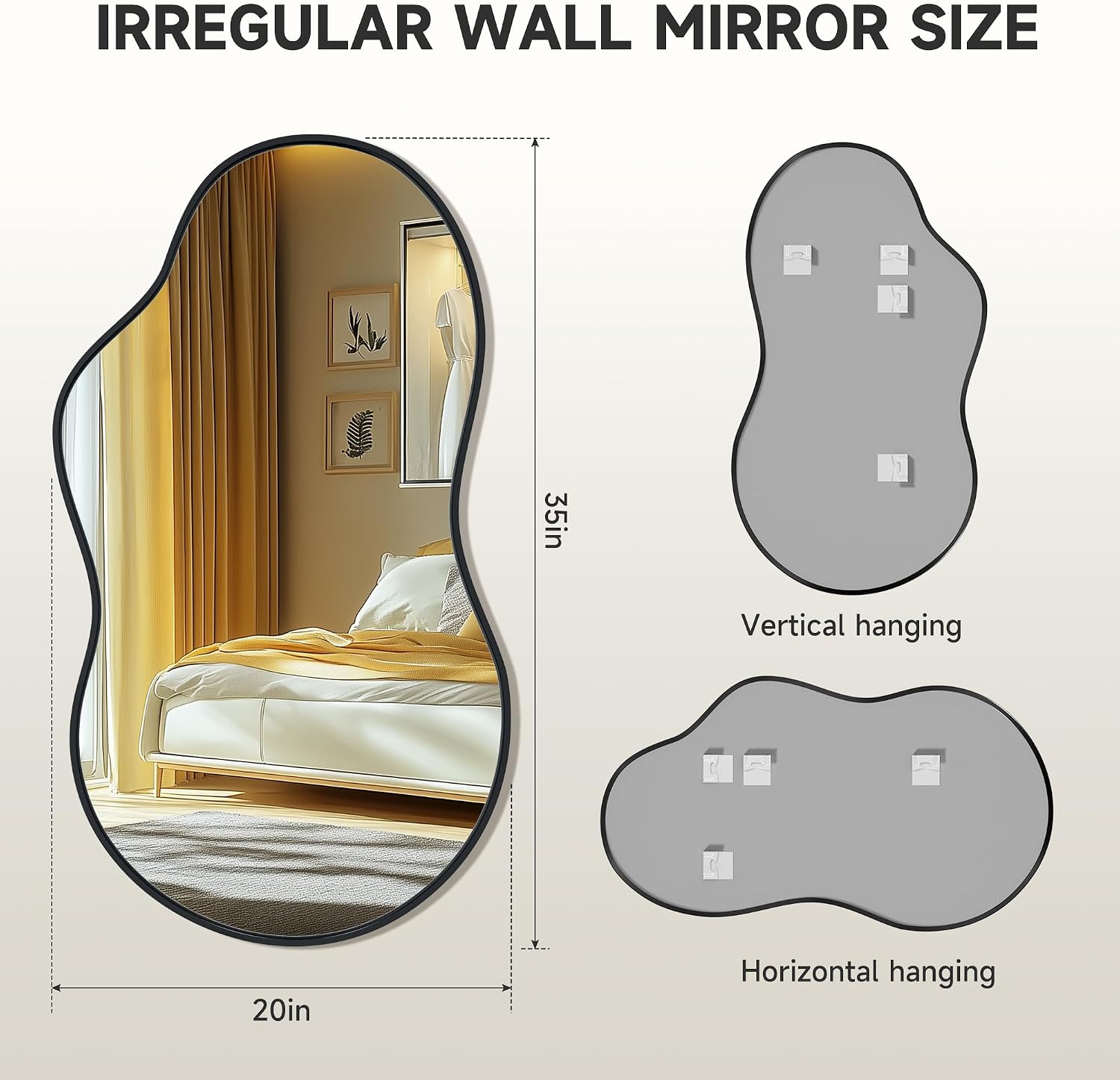 Hasipu Asymmetrical Wall Irregular Mirror KM-BGZ5090