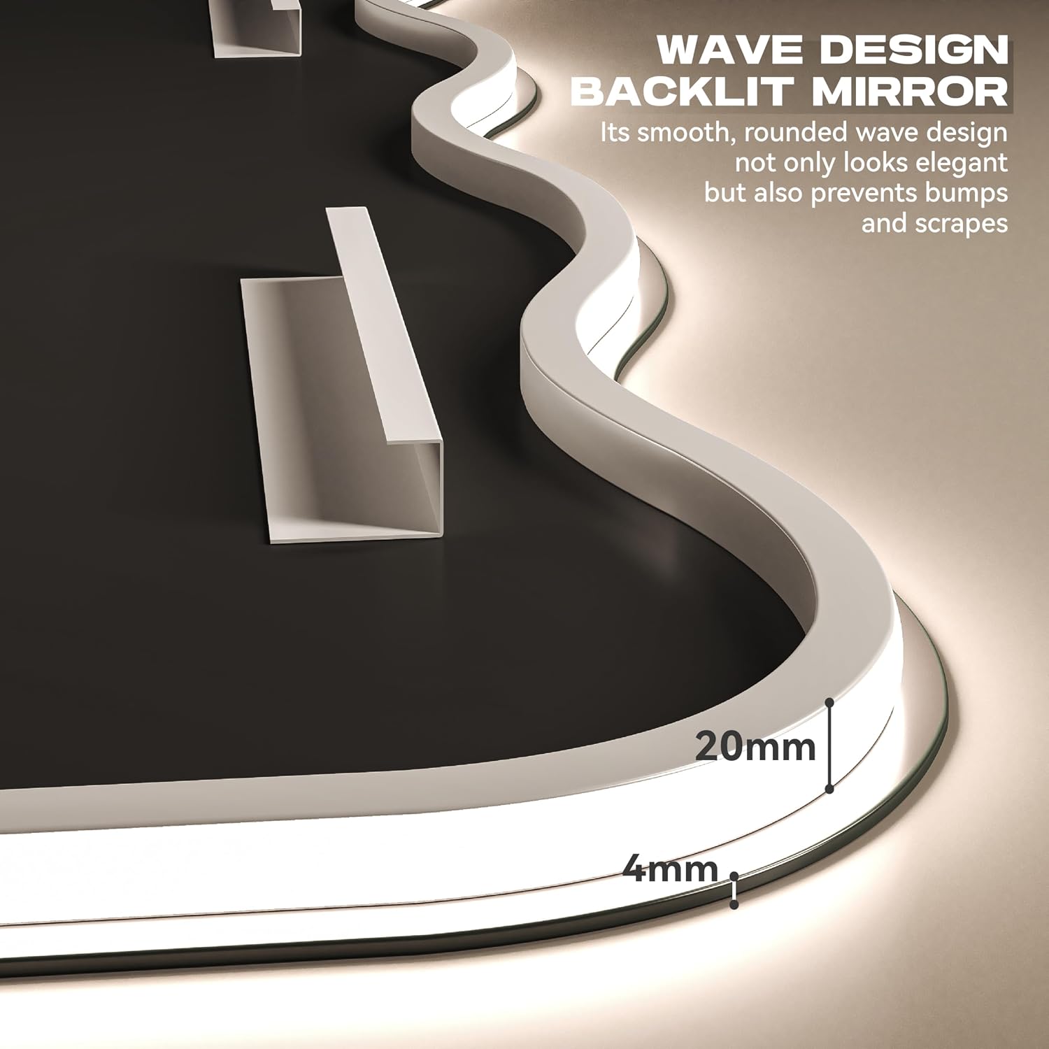 Hasipu Decorative Wall Mirror KM-QJ-WAVE