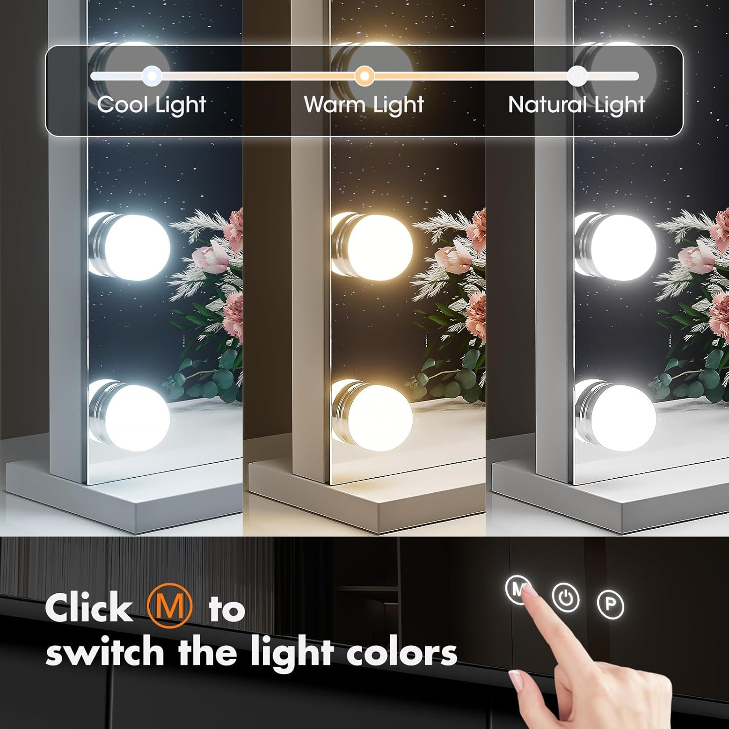 Hasipu LED Vanity Makeup Hollywood Mirror HLW010S