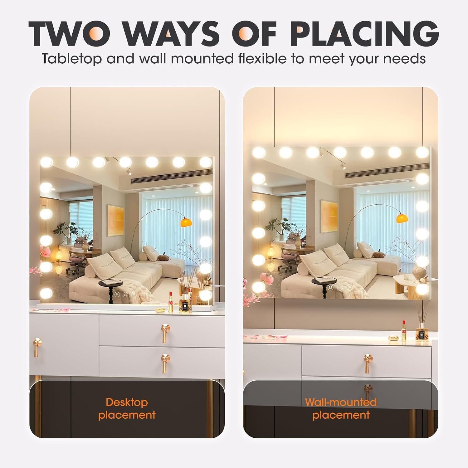 Hasipu LED Vanity Makeup Hollywood Mirror HLW010S