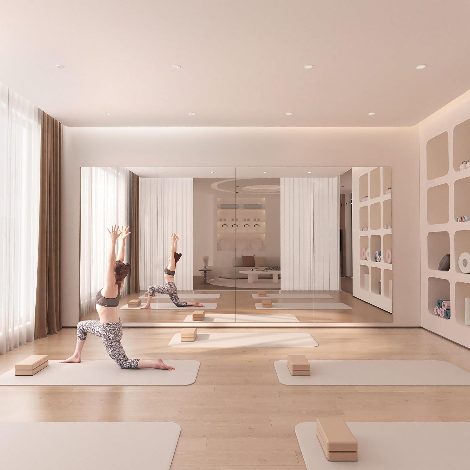 Hasipu Large Frameless Yoga Mirror KM-MIR-R