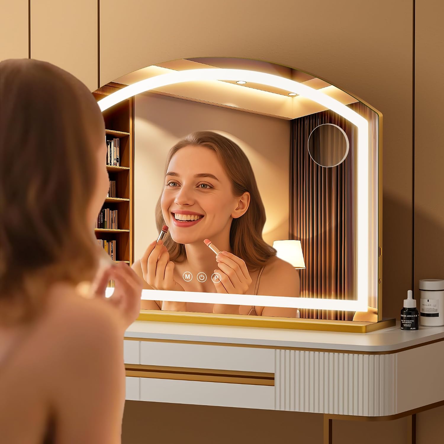 Hasipu Arched LED Vanity Mirror with Lights HZ023