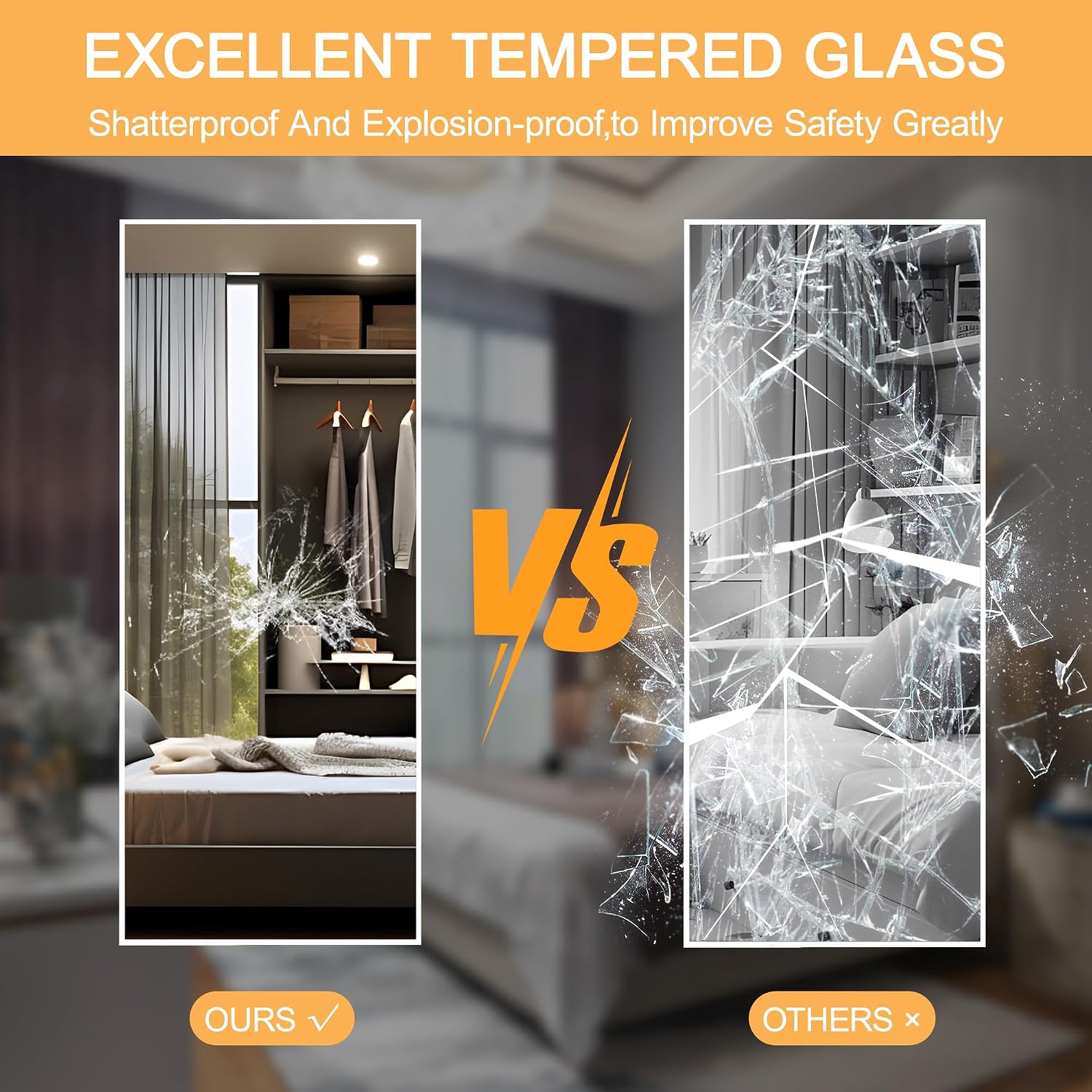 Hasipu Full Length Mirror Over-the-Door Mirror GM010