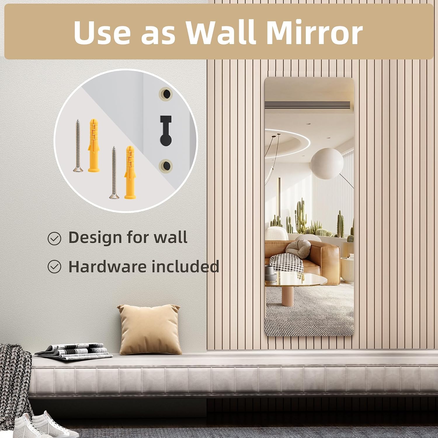 Hasipu Full Length Mirror Over-the-Door Mirror GM007R