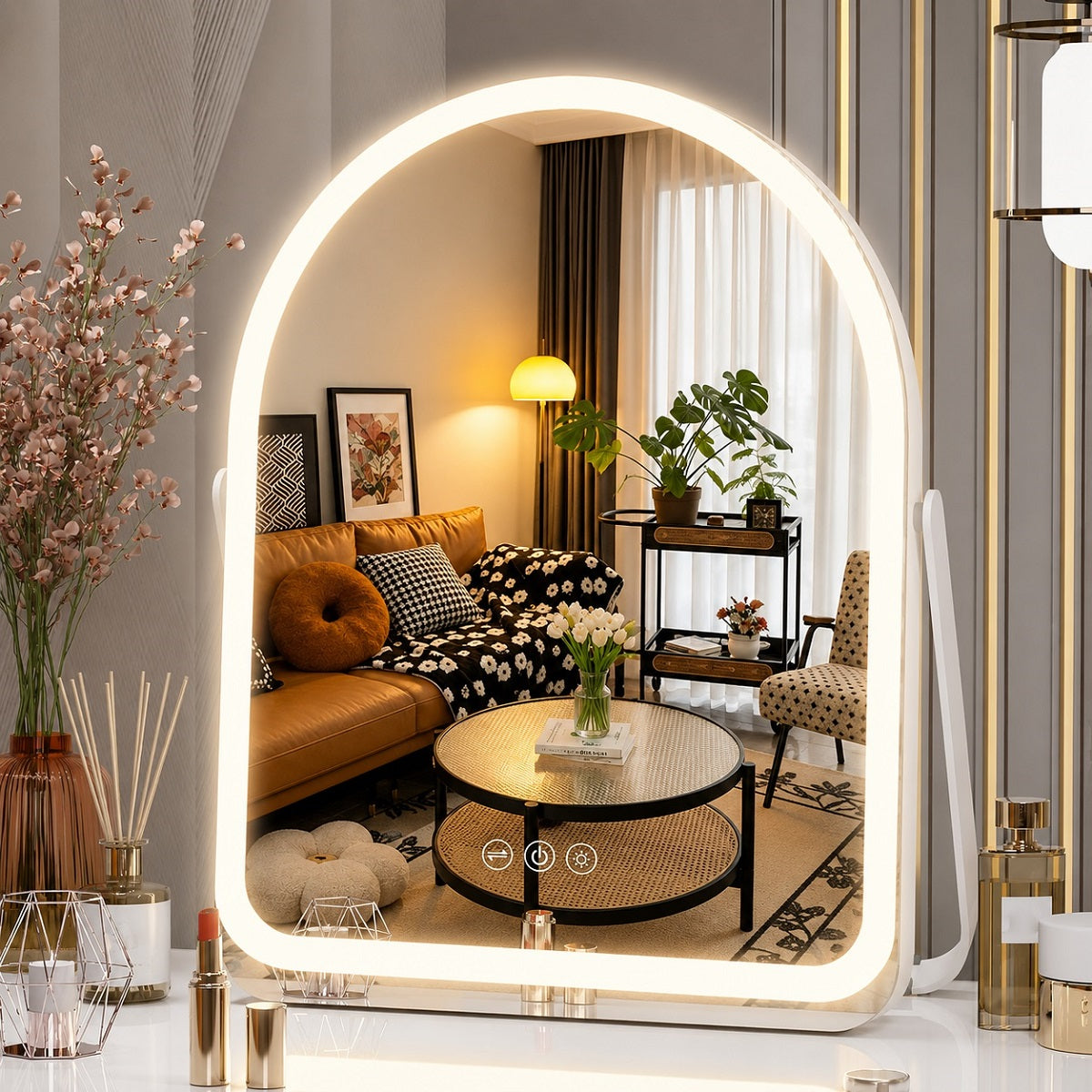 Hasipu Arch LED Vanity Mirror with Lights HZ014