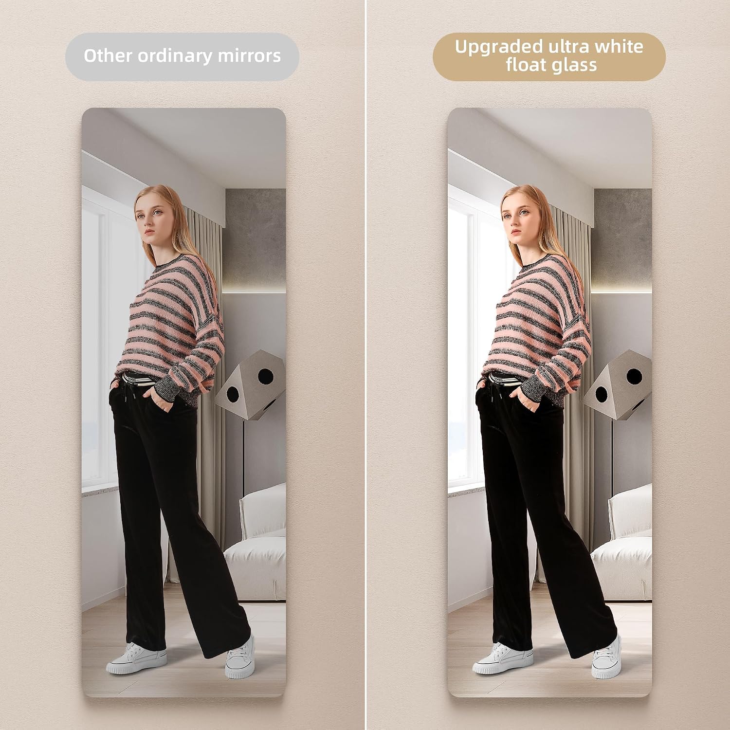 Hasipu Full Length Mirror Over-the-Door Mirror GM007R