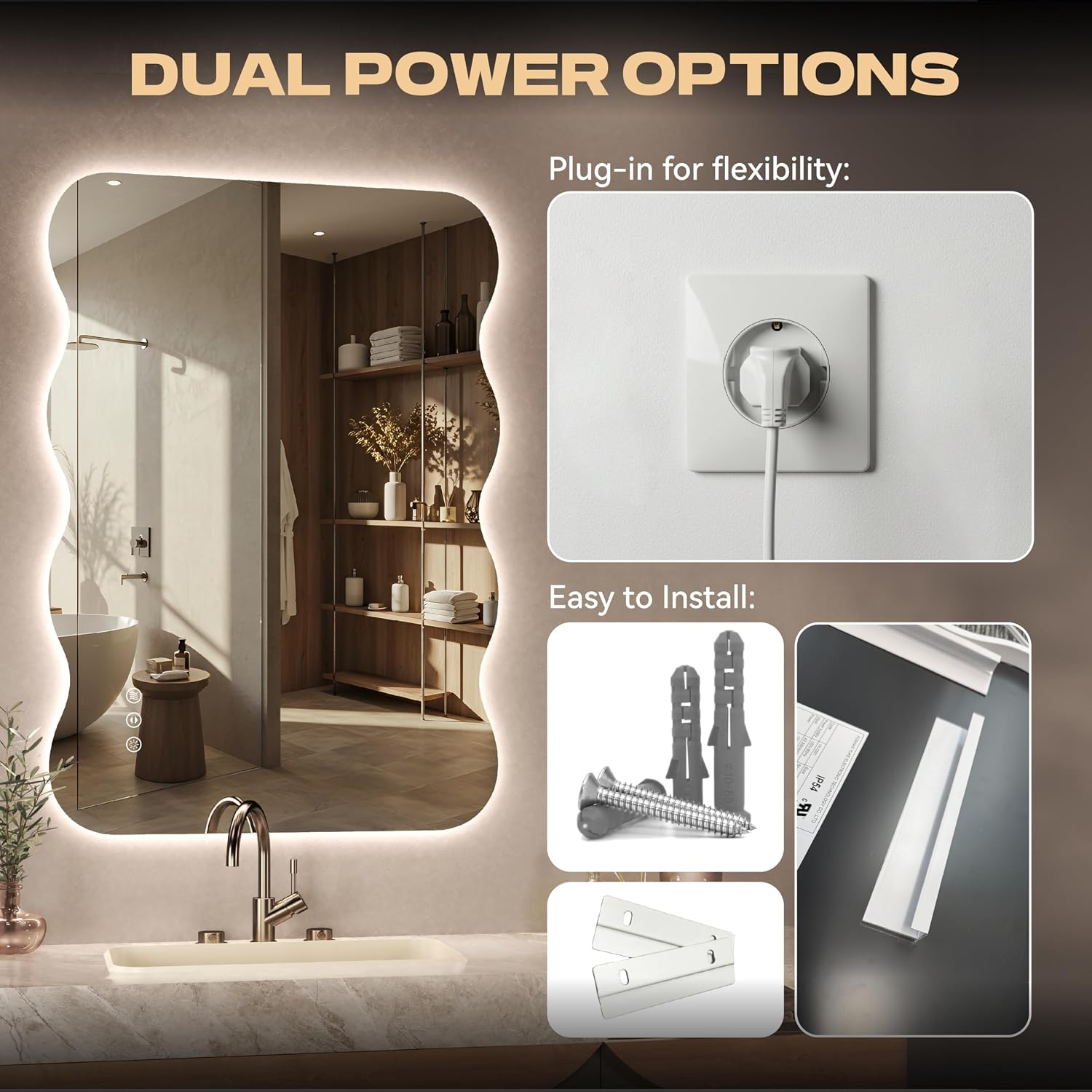 Hasipu Decorative Wall Mirror KM-QJ-WAVE