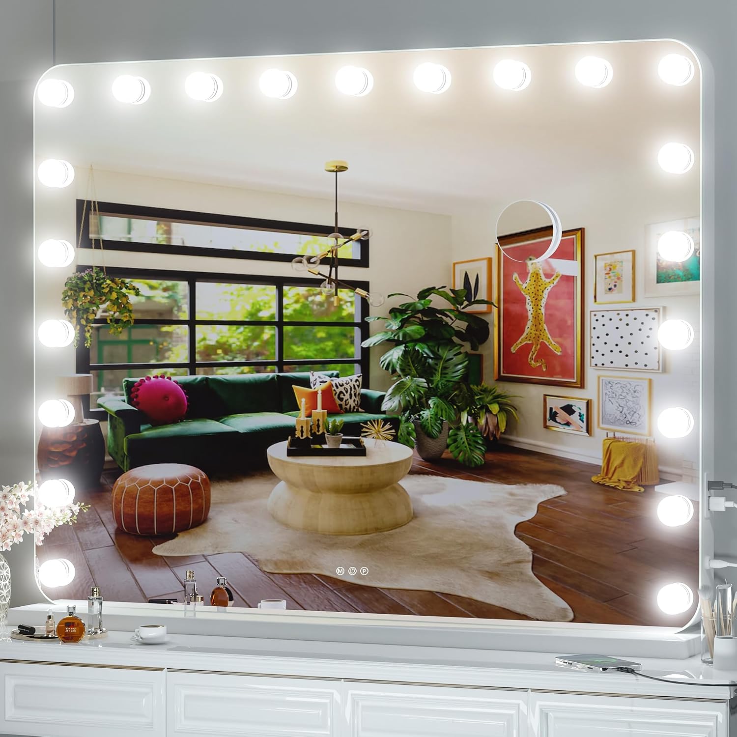 Hasipu Vanity Makeup Hollywood Mirror with 21 Dimmable Bulbs HA-KM-HLW1