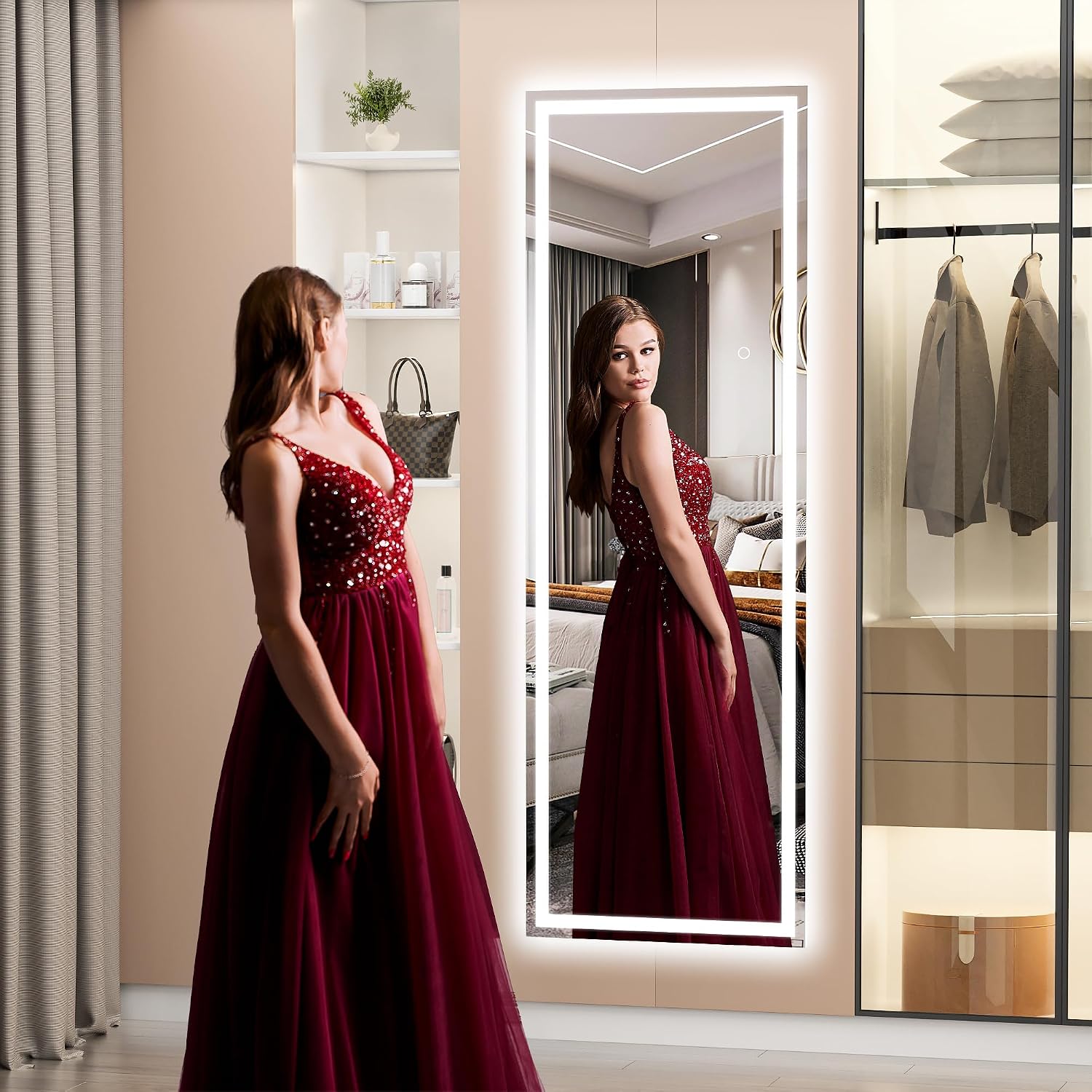 Hasipu LED Full Length Mirrors with Light KM-LED14140