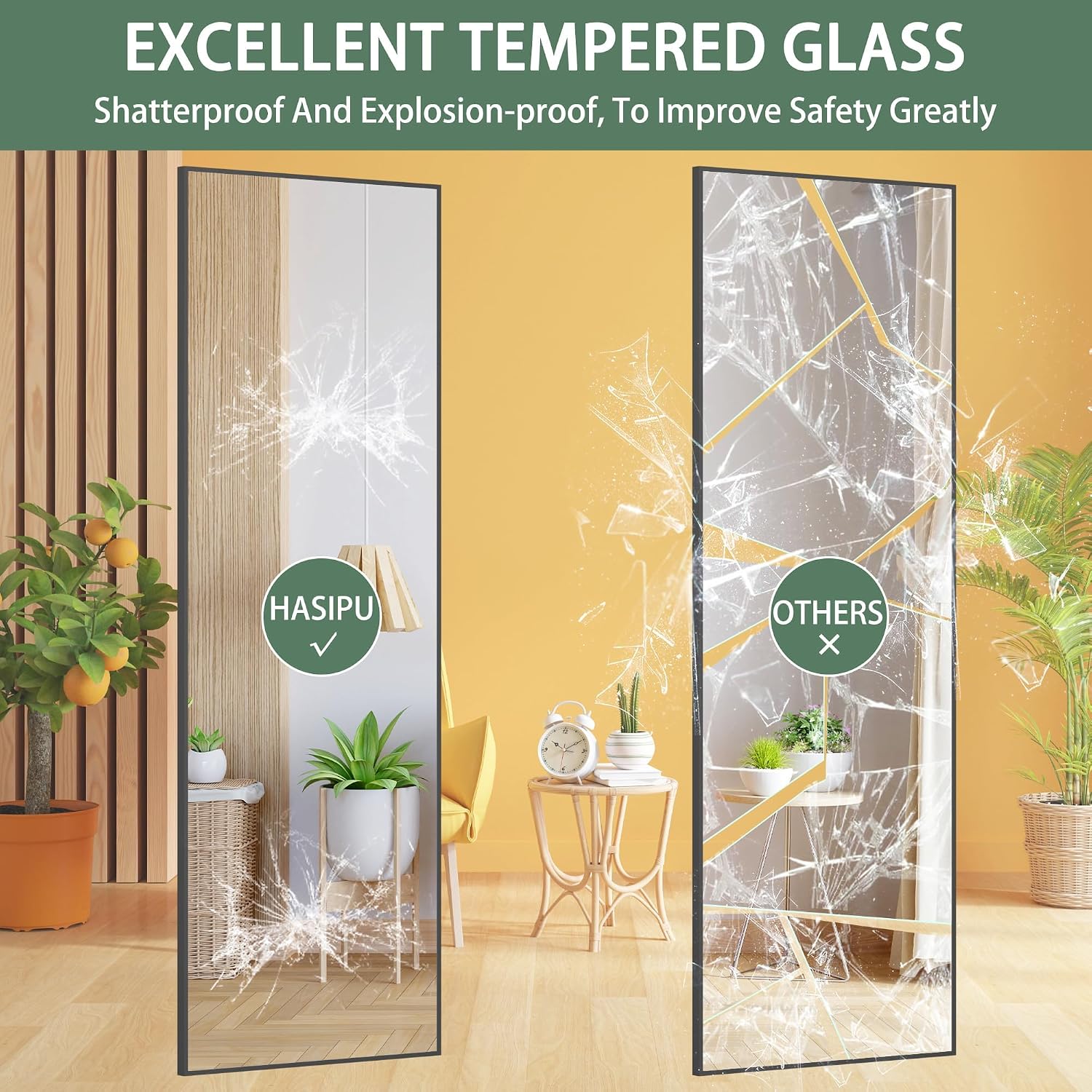 Hasipu Over-the-Door Mirrors Full Length GM006
