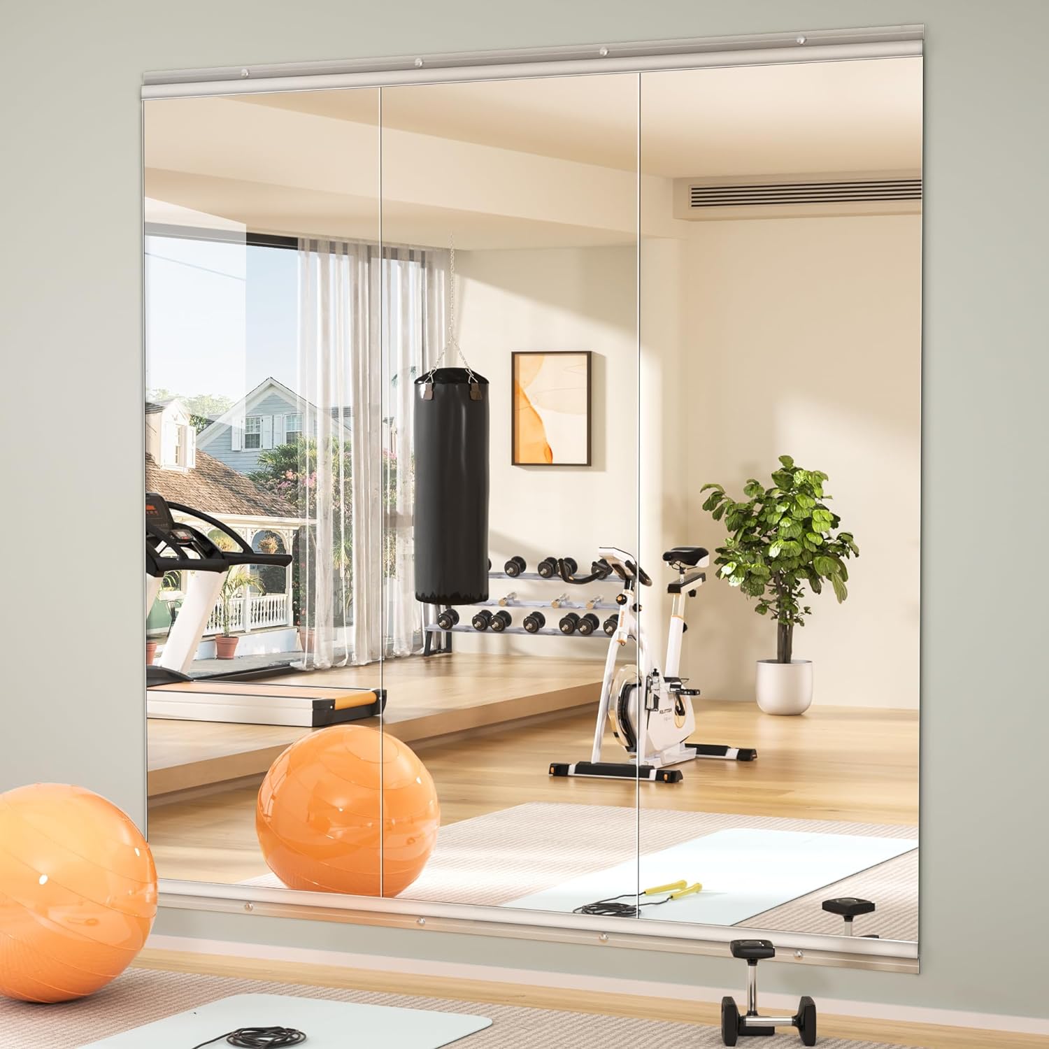 HASIPU Full Length Mirror, Yoga Fitness Mirror, Floor Mirror