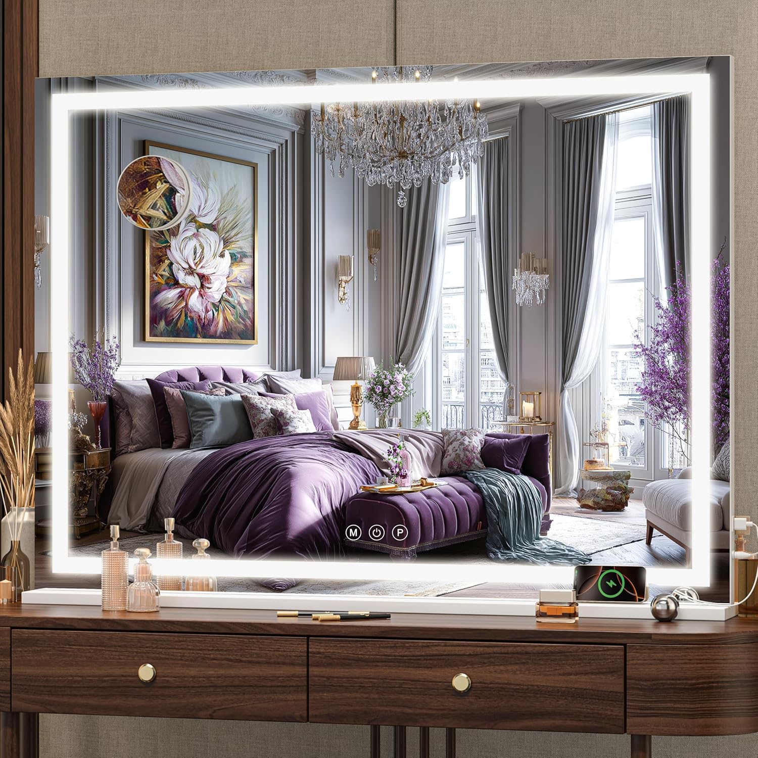 Hasipu LED Vanity Mirror with Lights, Makeup Mirror ZAWG9002S