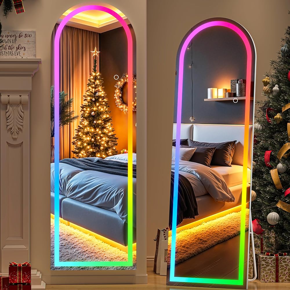 Hasipu LED Full Length Mirrors with Light and Bluetooth KM-RGB-LED