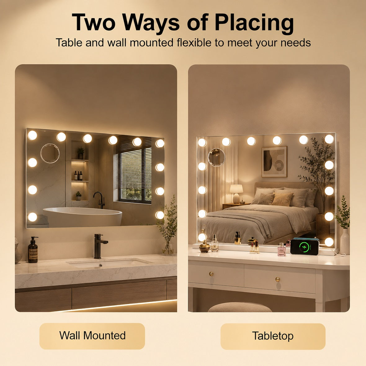 Hasipu Hollywood Vanity Makeup Mirror HA-KM-HLW1