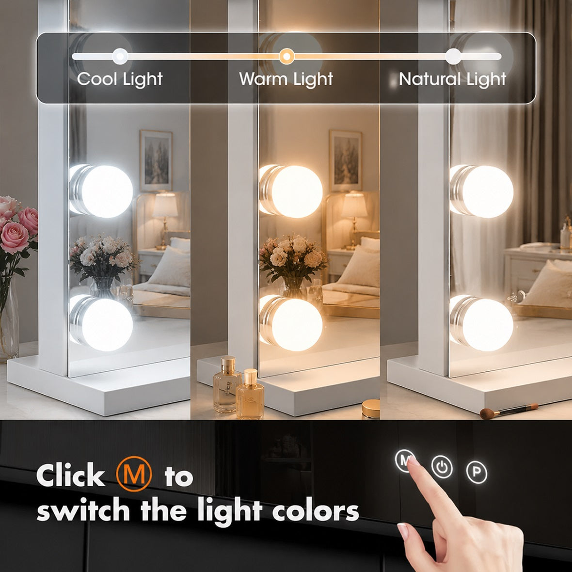 Hasipu LED Vanity Makeup Hollywood Mirror HLW010S