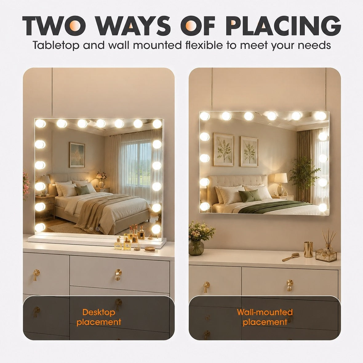 Hasipu LED Vanity Makeup Hollywood Mirror HLW010S