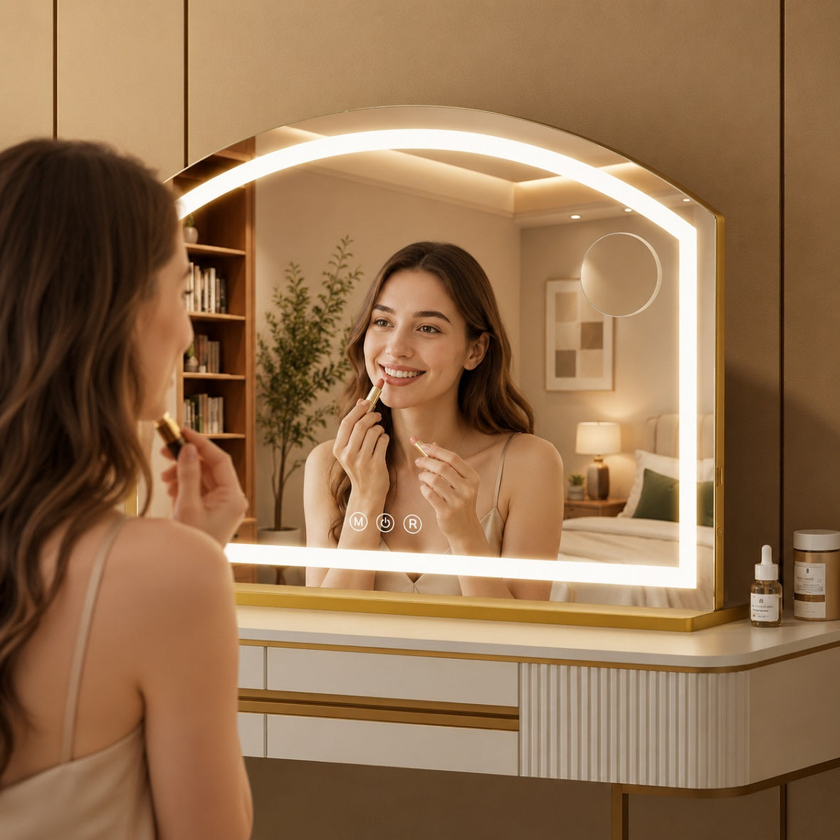 Hasipu Arched LED Vanity Mirror with Lights HZ023