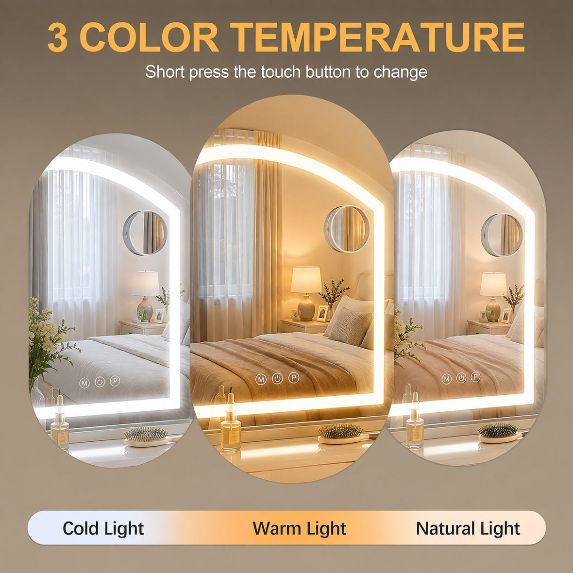 Hasipu Arched LED Vanity Mirror with Lights HZ023