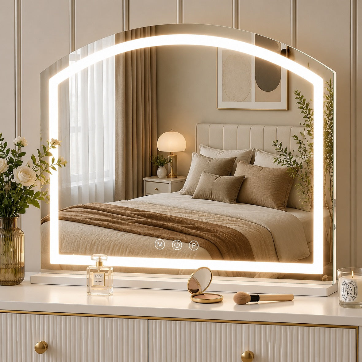 Hasipu Arched LED Vanity Mirror with Lights HZ023