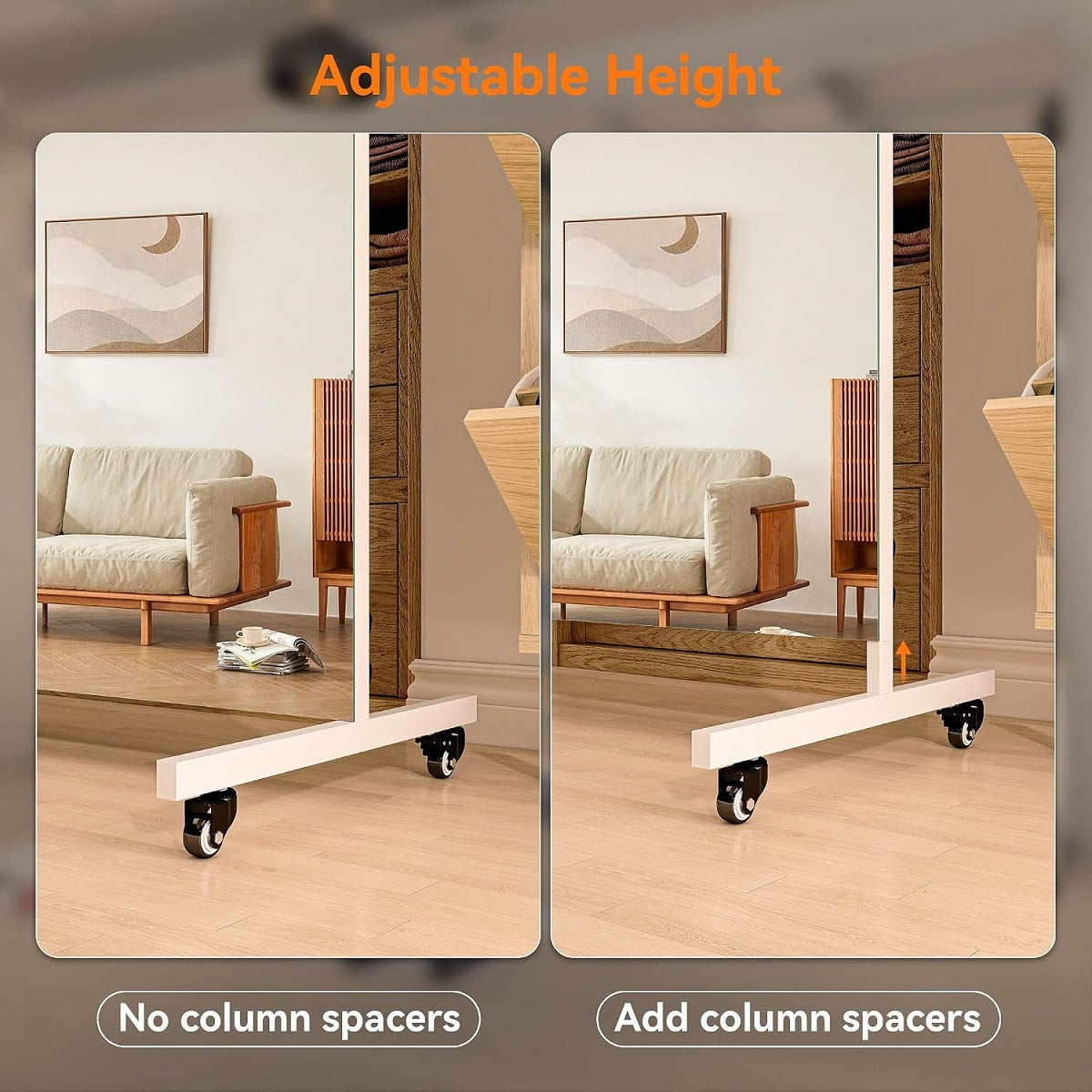 Hasipu Portable Mirror with Wheels KM-MOVE